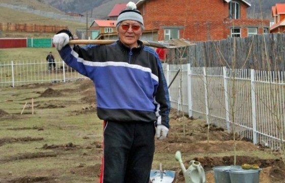 Сая мод тарьсан, зохиолч Ч.Галсанд Байгаль орчны тэргүүний ажилтан тэмдэг гардуулжээ