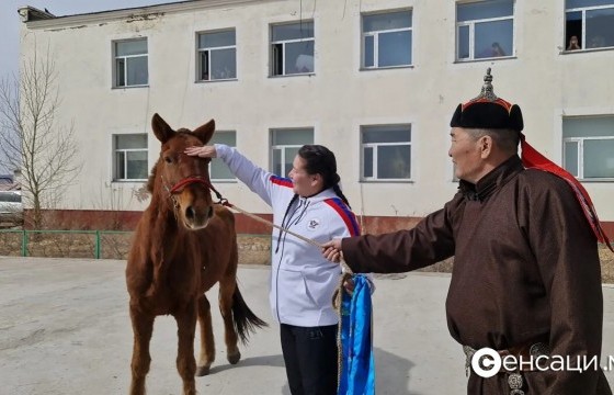 ЭЕРЭГ: Гавьяат тамирчин​ М.Анхцэцэгт хурдан удмын морь бэлэглэжээ
